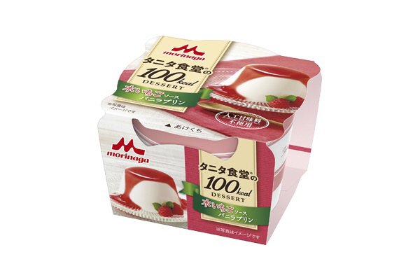タニタ食堂の100kcalデザート 木いちごソースバニラプリン