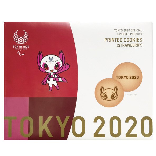 東京2020パラリンピックマスコット プリントクッキー(いちご味)
