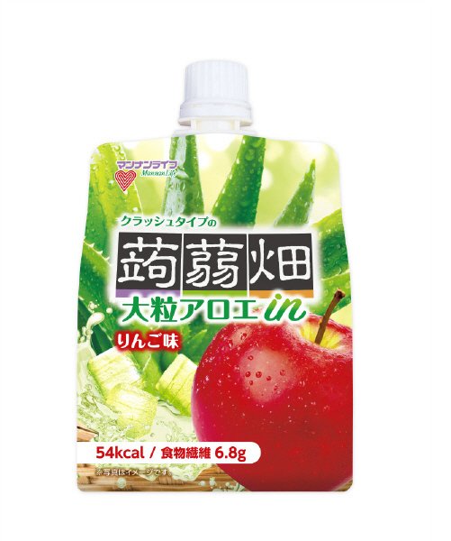 大粒アロエｉｎクラッシュタイプの蒟蒻畑りんご味