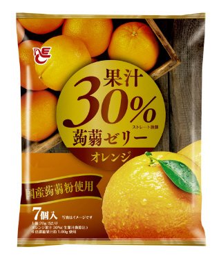 果汁３０％蒟蒻ゼリー　オレンジ