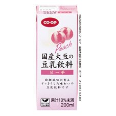 国産大豆の豆乳飲料　ピーチ