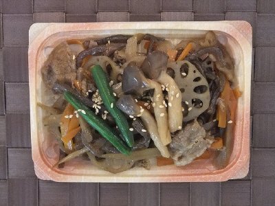 根菜と牛肉の甘辛炒め