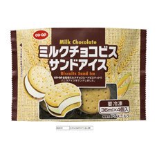 ミルクチョコビスサンドアイス