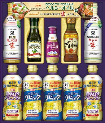 日清そろって嬉しいヘルシーオイル＆キッコーマンしぼりたて生しょうゆギフトＮＫ－５０