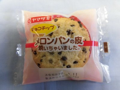 チョコチップメロンパンの皮焼いちゃいました。