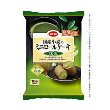 国産小麦のミニロールケーキ　抹茶（宇治抹茶使用）