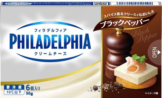 フィラデルフィアクリームチーズ6Pブラックペッパー