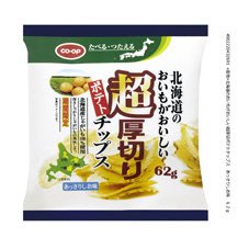 ≪産地≫北海道のおいもがおいしい超厚切ポテトチップス　あっさりしお味