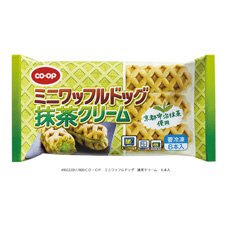 ミニワッフルドッグ　抹茶クリーム
