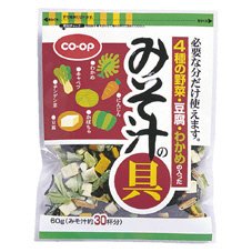 みそ汁の具（４種の野菜・豆腐・わかめの入った）