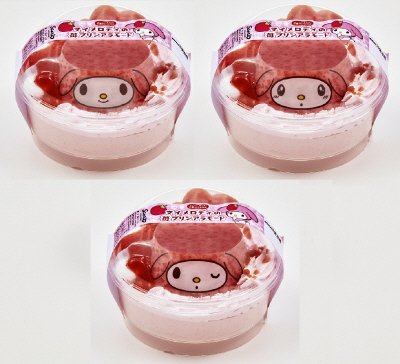 マイメロディの苺プリンアラモード