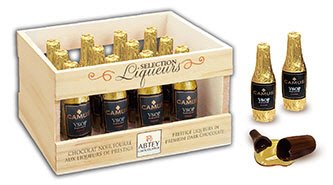 ボトルチョコ木箱　コニャックカミュ