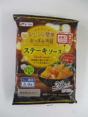 レンジで簡単おつまみ蒟蒻　ステーキソース