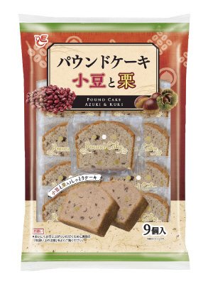 パウンドケーキ　小豆と栗