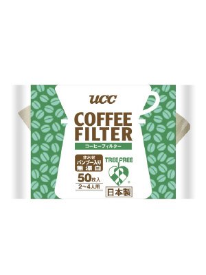 UCC　コーヒーフィルターバンブー入り無漂白（２～４人用）　５０P