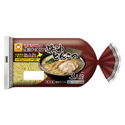 マルちゃんの生ラーメン　醤油とんこつ　３人前