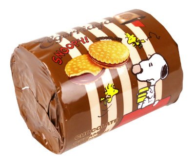 スヌーピー　クリームサンドビスケット　チョコレート