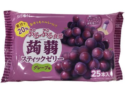 ぷるぷる食感蒟蒻スティックゼリー　グレープ