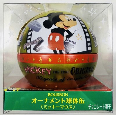 オーナメント球体缶(ミッキーマウス)