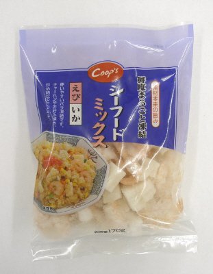 鮮度まるごと凍結シーフードミックス（えび、いか）