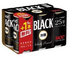 BLACK無糖　缶　CRP　２５周年キャンペーン品（５＋１本無料）