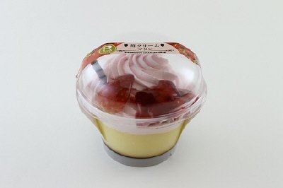 苺クリームプリン