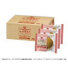 朝の応援食　パンケーキサンド　メープルクリーム（カルシウム配合）