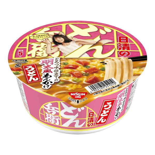 日清のどん兵衛　とろつゆ仕立ての明太風あんかけうどん