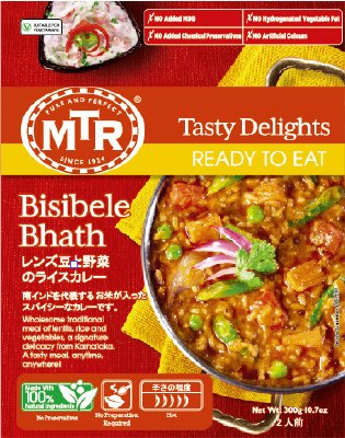 MTR　Bisibelebath　レンズ豆と野菜のライスカレー　300ｇ