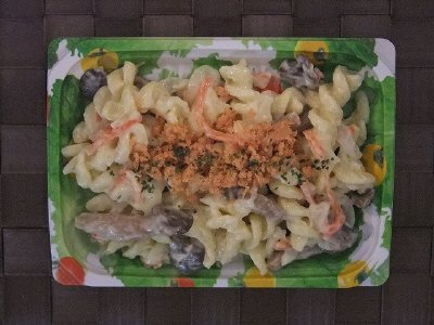 鮭ときのこのクリームマカロニ