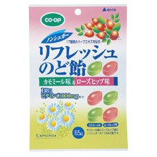 リフレッシュのど飴（カモミール味＆ローズヒップ味）