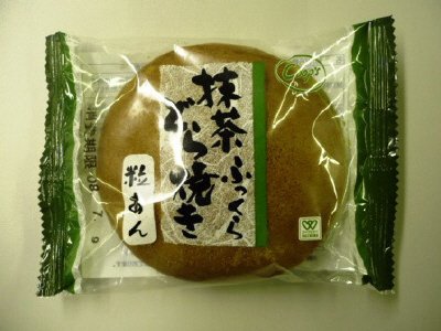 ふっくら抹茶どら焼き粒あん