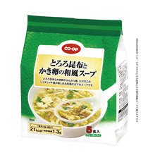とろろ昆布とかき卵の和風スープ