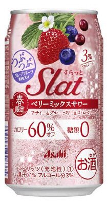 アサヒＳｌａｔ春限定ベリーミックスサワー缶