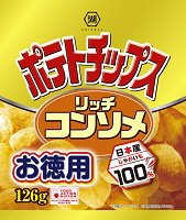 お徳用サイズ　ポテトチップス　リッチコンソメ
