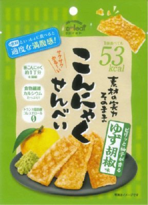 こんにゃくせんべい　ゆず胡椒味