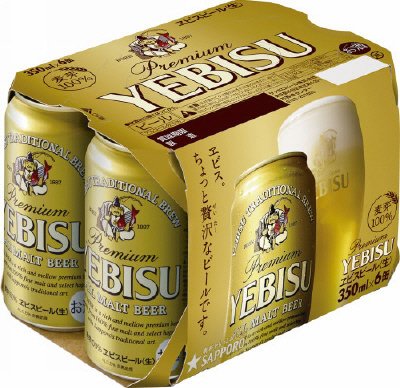 サッポロ　ヱビスビール缶３５０　６缶