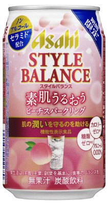 アサヒスタイルバランス素肌うるおうピーチスパークリング缶