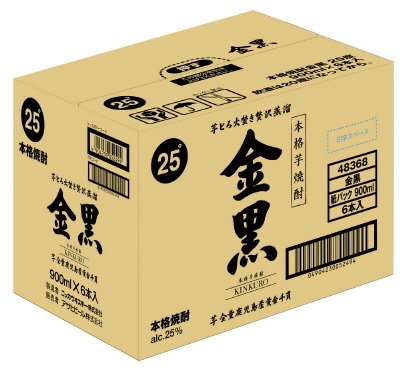 本格芋焼酎　金黒　２５度　紙パック