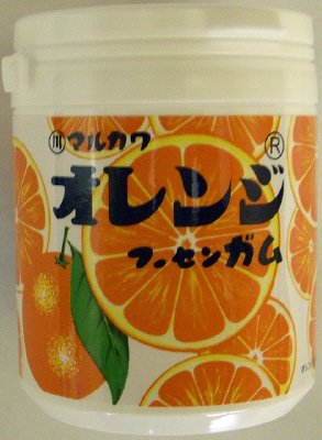 オレンジマーブルガムボトル