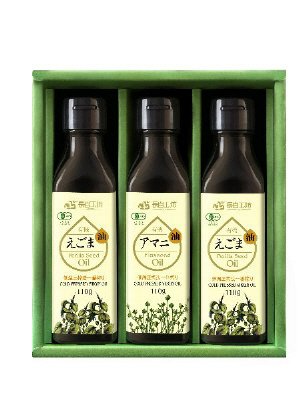 有機えごま油アマニ油110ｇ3本セット