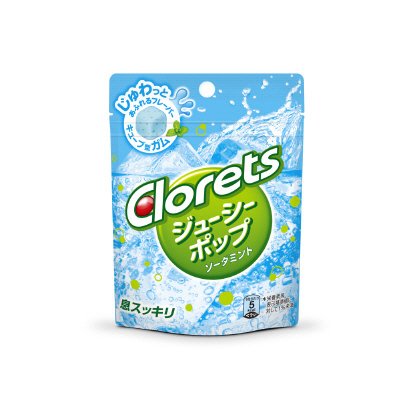 クロレッツ　ジューシーポップ　ソーダミント　パウチ