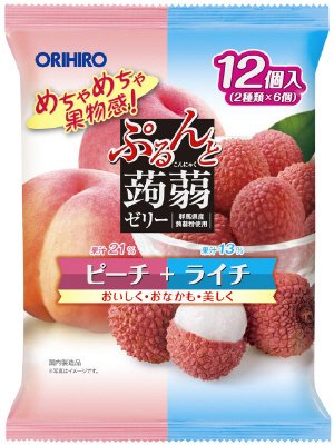 ぷるんと蒟蒻ゼリーパウチ　ピーチ＋ライチ