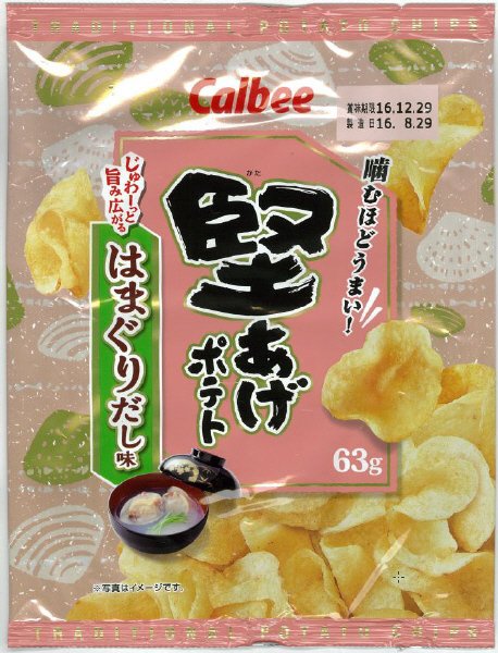 堅あげポテトはまぐりだし味