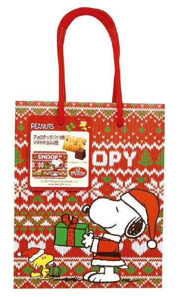 スヌーピーＸＭギフト手提げ