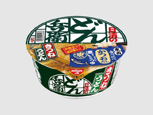 日清のどん兵衛　きつねうどん　食べ比べ東