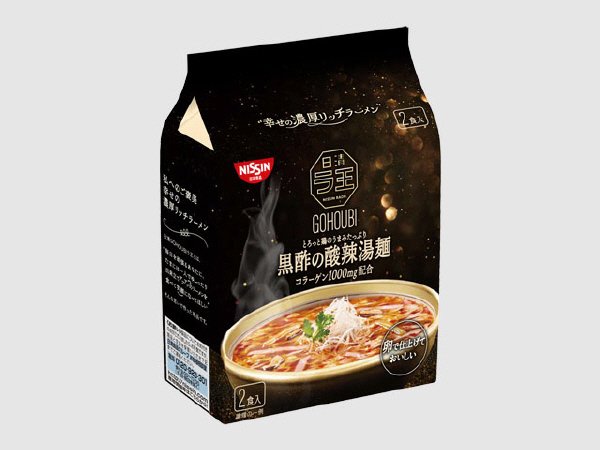 日清ご褒美ラ王　黒酢の酸辣湯麺　２食パック