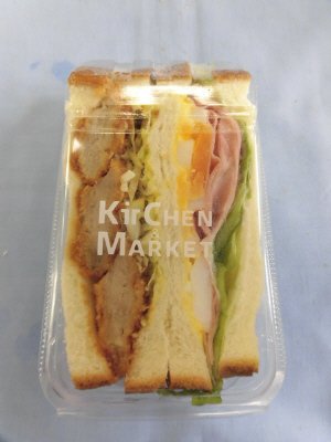ひれかつ＆ハム玉子サンド