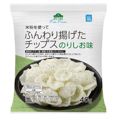 フリーフロム 米粉を使ってふんわり揚げたチップス のりしお味