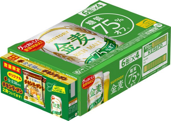 金麦糖質７５％オフ６缶　チ金麦鍋ケース第一弾